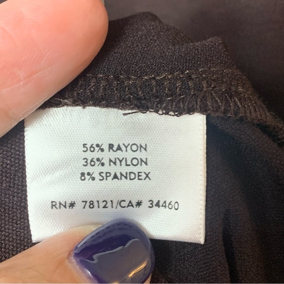 Eileen Fisher Chocolate Brown Rayon Blend Sleeveless Top Tank V scoop neck - Picture 5 of 9